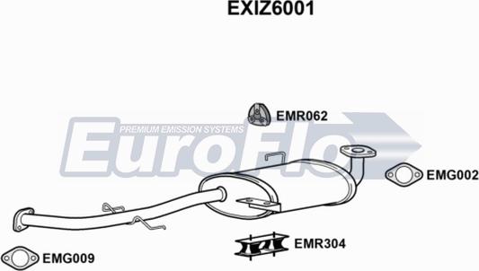 EuroFlo EXIZ6001 - Глушник вихлопних газів кінцевий autocars.com.ua