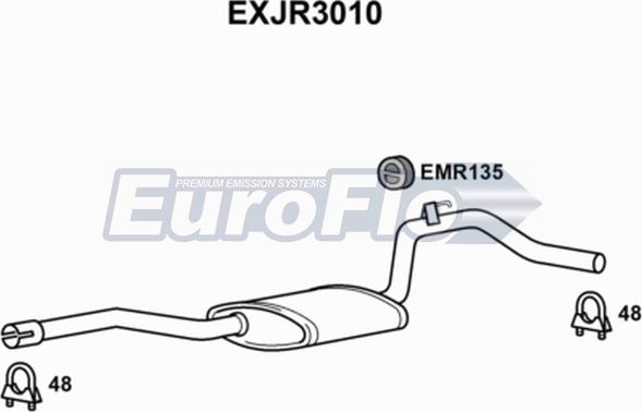EuroFlo EXJR3010 - Средний глушитель выхлопных газов autodnr.net