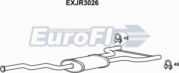 EuroFlo EXJR3026 - Середній глушник вихлопних газів autocars.com.ua