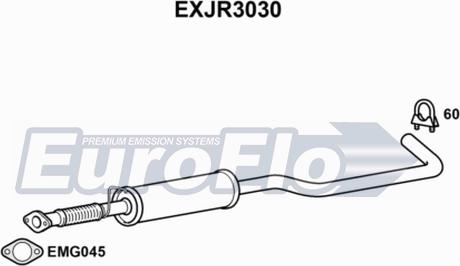 EuroFlo EXJR3030 - Середній глушник вихлопних газів autocars.com.ua