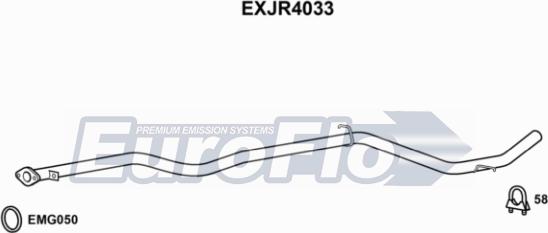 EuroFlo EXJR4033 - Труба вихлопного газу autocars.com.ua