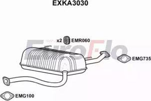 EuroFlo EXKA3030 - Середній глушник вихлопних газів autocars.com.ua