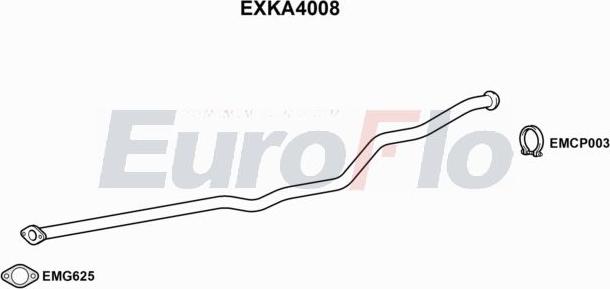 EuroFlo EXKA4008 - Вкладиш глушника, глушник вихлопних газів кінцевий autocars.com.ua