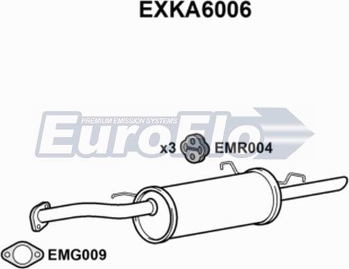 EuroFlo EXKA6006 - Глушник вихлопних газів кінцевий autocars.com.ua