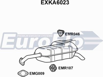 EuroFlo EXKA6023 - Глушник вихлопних газів кінцевий autocars.com.ua