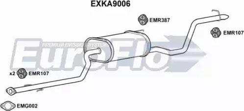 EuroFlo EXKA9006 - Глушник вихлопних газів кінцевий autocars.com.ua