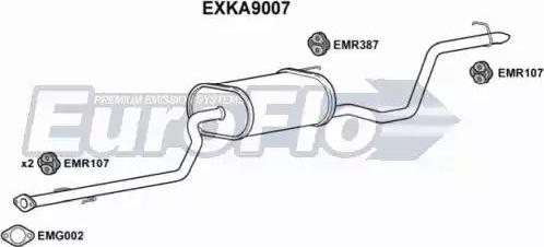 EuroFlo EXKA9007 - Глушник вихлопних газів кінцевий autocars.com.ua