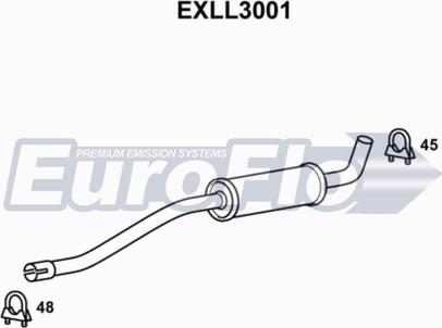 EuroFlo EXLL3001 - Середній глушник вихлопних газів autocars.com.ua