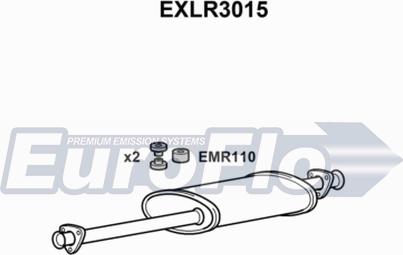 EuroFlo EXLR3015 - Середній глушник вихлопних газів autocars.com.ua