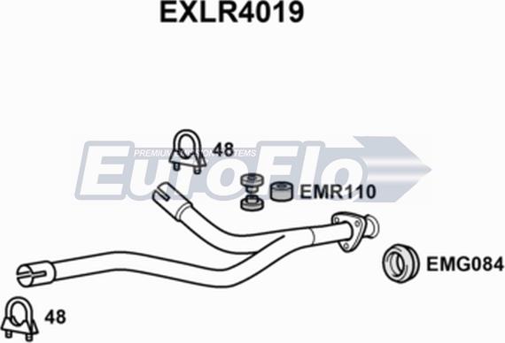 EuroFlo EXLR4019 - Труба вихлопного газу autocars.com.ua