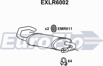 EuroFlo EXLR6002 - Глушник вихлопних газів кінцевий autocars.com.ua