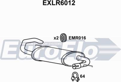 EuroFlo EXLR6012 - Глушник вихлопних газів кінцевий autocars.com.ua