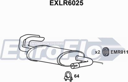 EuroFlo EXLR6025 - Глушник вихлопних газів кінцевий autocars.com.ua