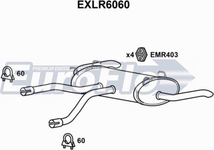 EuroFlo EXLR6060 - Глушник вихлопних газів кінцевий autocars.com.ua