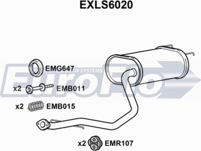EuroFlo EXLS6020 - Глушник вихлопних газів кінцевий autocars.com.ua