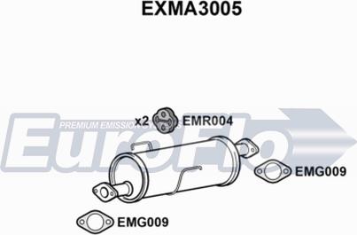 EuroFlo EXMA3005 - Середній глушник вихлопних газів autocars.com.ua