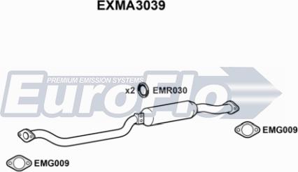 EuroFlo EXMA3039 - Середній глушник вихлопних газів autocars.com.ua
