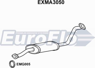EuroFlo EXMA3050 - Середній глушник вихлопних газів autocars.com.ua