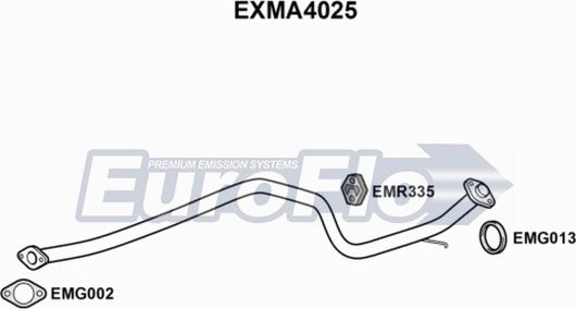 EuroFlo EXMA4025 - Труба вихлопного газу autocars.com.ua