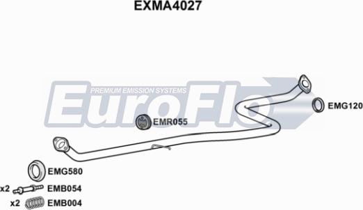 EuroFlo EXMA4027 - Труба вихлопного газу autocars.com.ua