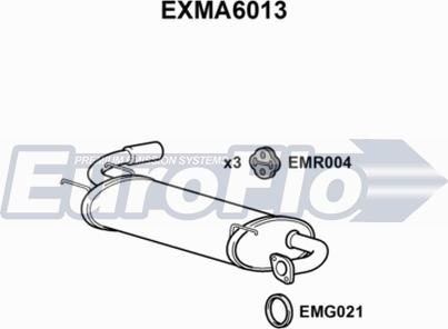EuroFlo EXMA6013 - Глушник вихлопних газів кінцевий autocars.com.ua