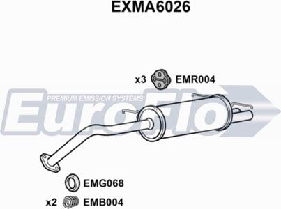 EuroFlo EXMA6026 - Глушник вихлопних газів кінцевий autocars.com.ua