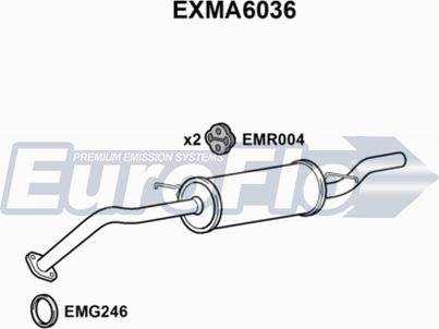 EuroFlo EXMA6036 - Глушник вихлопних газів кінцевий autocars.com.ua