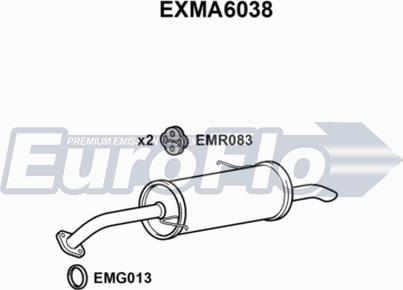 EuroFlo EXMA6038 - Глушник вихлопних газів кінцевий autocars.com.ua