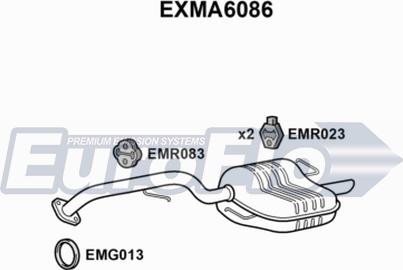 EuroFlo EXMA6086 - Глушник вихлопних газів кінцевий autocars.com.ua