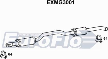 EuroFlo EXMG3001 - Середній глушник вихлопних газів autocars.com.ua