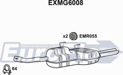 EuroFlo EXMG6008 - Глушник вихлопних газів кінцевий autocars.com.ua