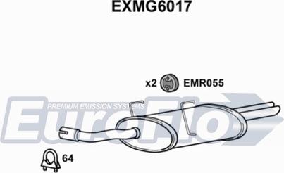 EuroFlo EXMG6017 - Глушник вихлопних газів кінцевий autocars.com.ua