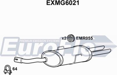 EuroFlo EXMG6021 - Глушник вихлопних газів кінцевий autocars.com.ua