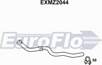 EuroFlo EXMZ2044 - Труба вихлопного газу autocars.com.ua