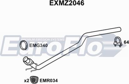 EuroFlo EXMZ2046 - Труба вихлопного газу autocars.com.ua