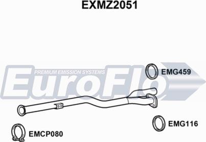 EuroFlo EXMZ2051 - Труба вихлопного газу autocars.com.ua