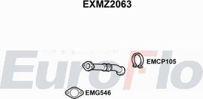 EuroFlo EXMZ2063 - Гофрована труба вихлопна система autocars.com.ua