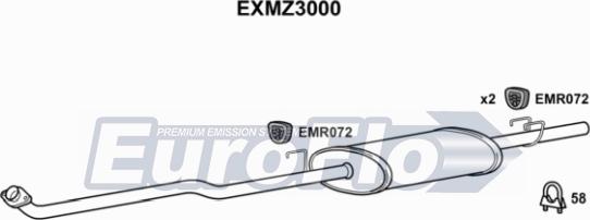 EuroFlo EXMZ3000 - Середній глушник вихлопних газів autocars.com.ua