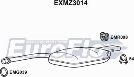 EuroFlo EXMZ3014 - Середній глушник вихлопних газів autocars.com.ua