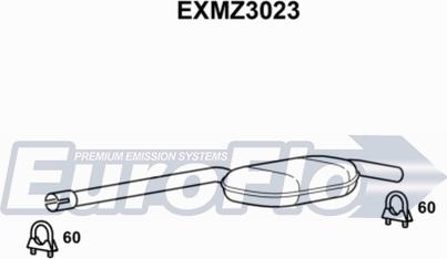 EuroFlo EXMZ3023 - Середній глушник вихлопних газів autocars.com.ua