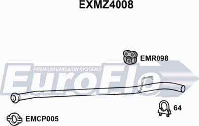 EuroFlo EXMZ4008 - Труба вихлопного газу autocars.com.ua
