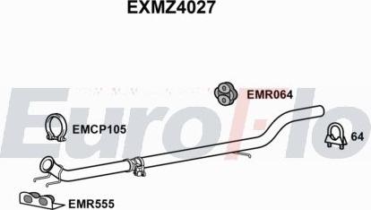 EuroFlo EXMZ4027 - Вкладиш глушника, глушник вихлопних газів кінцевий autocars.com.ua