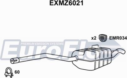 EuroFlo EXMZ6021 - Глушник вихлопних газів кінцевий autocars.com.ua