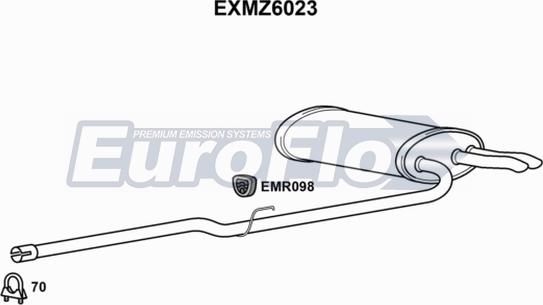 EuroFlo EXMZ6023 - Глушник вихлопних газів кінцевий autocars.com.ua