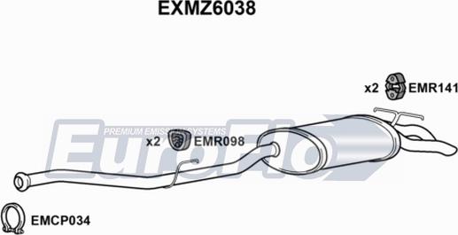 EuroFlo EXMZ6038 - Глушник вихлопних газів кінцевий autocars.com.ua