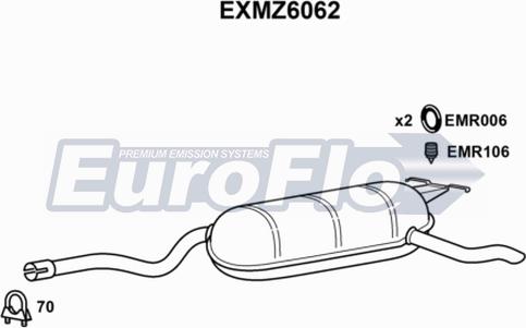 EuroFlo EXMZ6062 - Глушник вихлопних газів кінцевий autocars.com.ua