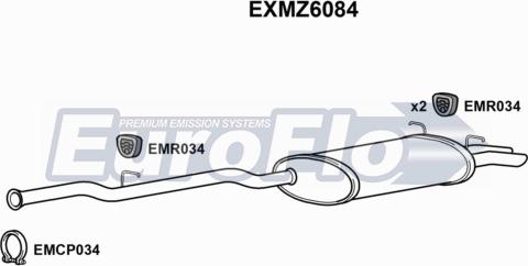 EuroFlo EXMZ6084 - Глушник вихлопних газів кінцевий autocars.com.ua