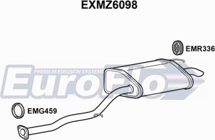 EuroFlo EXMZ6098 - Глушник вихлопних газів кінцевий autocars.com.ua