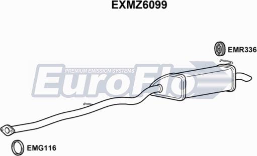 EuroFlo EXMZ6099 - Глушник вихлопних газів кінцевий autocars.com.ua