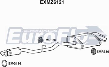 EuroFlo EXMZ6121 - Глушник вихлопних газів кінцевий autocars.com.ua